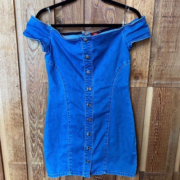 Guess denim strapless dress - Picture 1 of 6